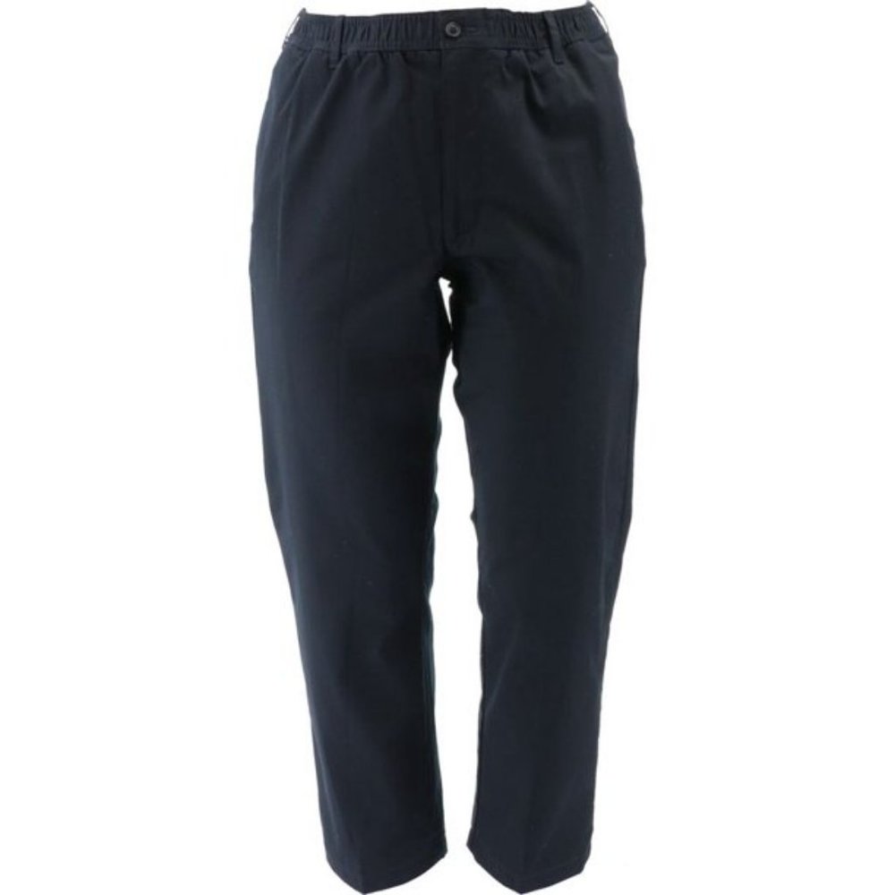 NWT LANDS' END UNIFORM‎ ELASTIC WAIST CHINO PANTS BLACK 36 & 38 (UNHEMMED)